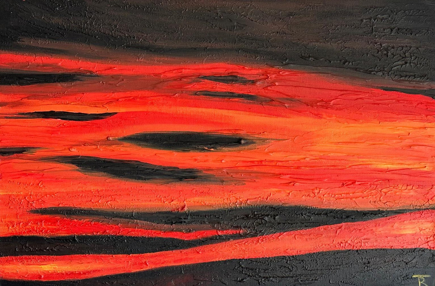 "El Rugir de la Tierra" - Teresita Ravera 60 x 40 cm.