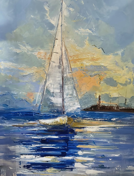 "Velero Solitario" - Tatiana Silvera 120 x 100 cm.