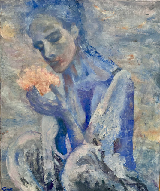 "Epifanía en azul" - Ifat Taube 60 x 50 cm.