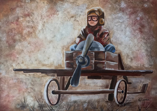 "Aviador" - Graciela Correa 50 x 70 cm.