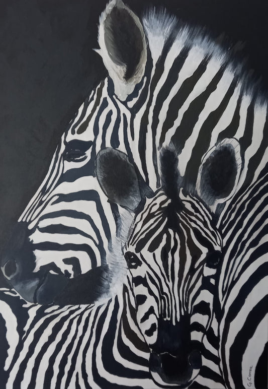 "Cebras" - Graciela Correa 50 x 70 cm.