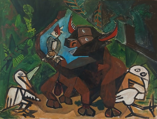 "El Toro en la Sierra" - Juan de los Campos 80 x 60 cm.